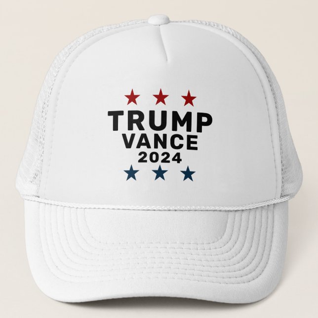 Gorra De Camionero Estrella clásica Trump Vance 2024 (Anverso)