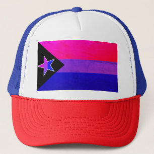 Gorra De Camionero Estrella de Bandera del Orgullo Bi