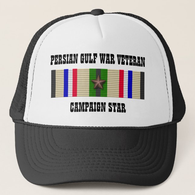 GORRA DE CAMIONERO ESTRELLA DE CAMPAÑA / VETERANO DE GUERRA DEL GOLFO (Anverso)