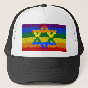 Gorra De Camionero Estrella de David - judío - orgullo gay