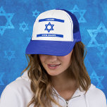 Gorra De Camionero Estrella de la bandera de David, estoy con el Gorr<br><div class="desc">Estrella de la bandera de David,  patriota sionista judío,  estoy con Israel Gorra</div>
