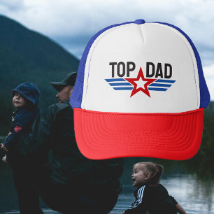 Gorra De Camionero Estrella de papá superior y rayas