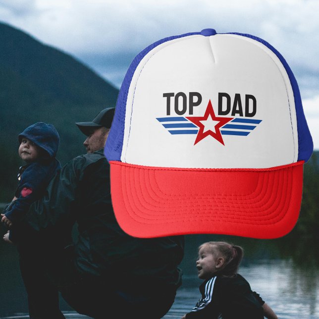 Gorra De Camionero Estrella de papá superior y rayas (Subido por el creador)