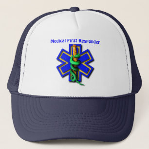 Gorra De Camionero Estrella del ccsme respondedor médico de la vida
