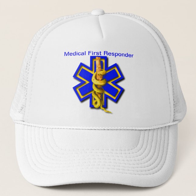 Gorra De Camionero Estrella del ccsme respondedor médico de la vida (Anverso)