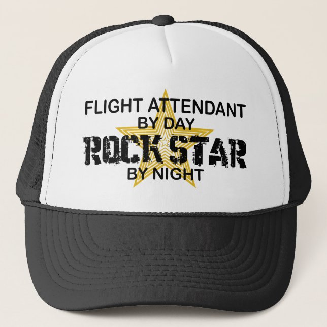 Gorra De Camionero Estrella del rock del asistente de vuelo (Anverso)
