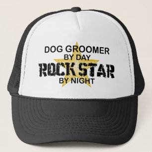 Gorra De Camionero Estrella del rock del Groomer del perro