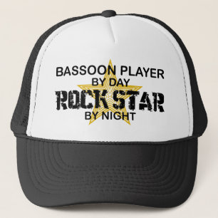 Gorra De Camionero Estrella del rock del jugador del Bassoon por