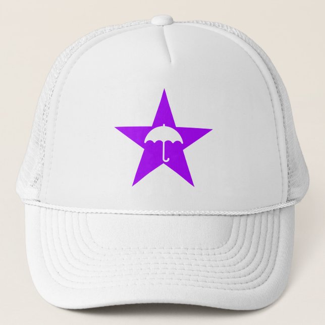 Gorra De Camionero Estrella Pluviófila (púrpura) (Anverso)