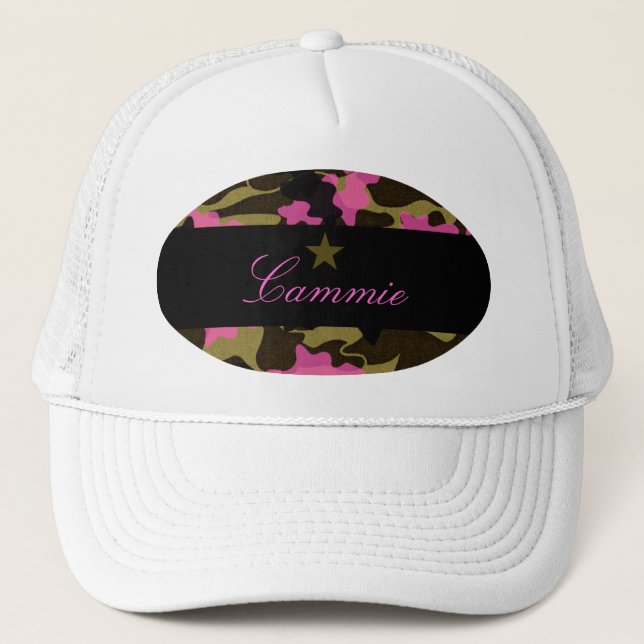 GORRA DE CAMIONERO ESTRELLA ROSADA DE 311 CAMO (Anverso)