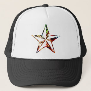 Gorra De Camionero Estrella V6 - Rojo de la chispa