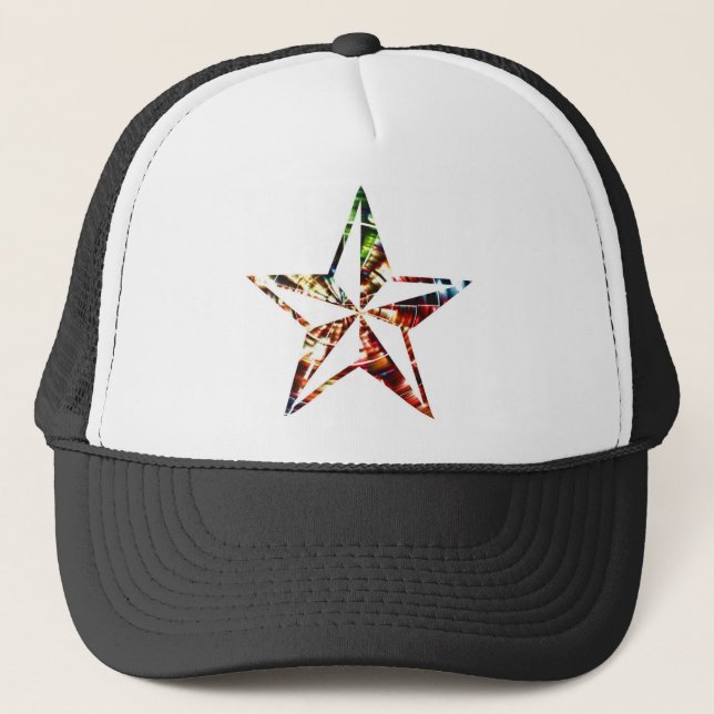 Gorra De Camionero Estrella V6 - Rojo de la chispa (Anverso)