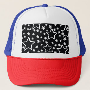 Gorra De Camionero Estrellas blancas y negras: grifo urbano.