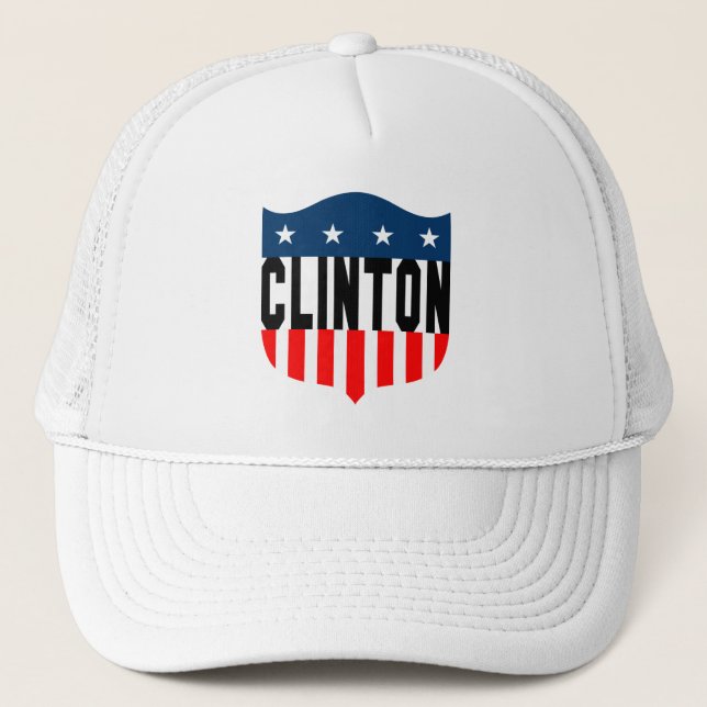 Gorra De Camionero estrellas de hillary clinton y rayas (Anverso)