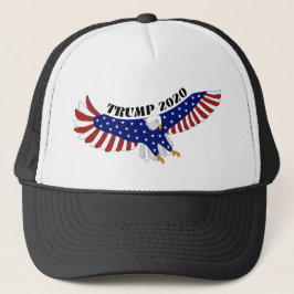Gorra De Camionero Estrellas del logotipo del águila de TRUMP USA