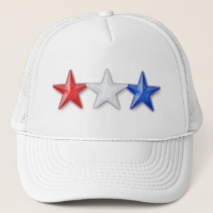 Gorra De Camionero Estrellas rojas, blancas y azules