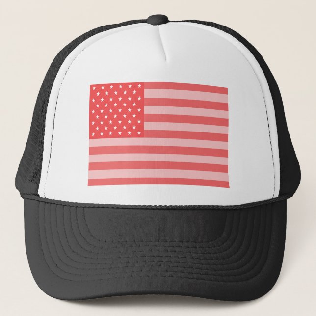 Gorra De Camionero Estrellas rosas y rayas (Anverso)