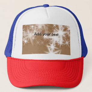 Gorra De Camionero estrellas simples de brillo de purpurina marrón añ