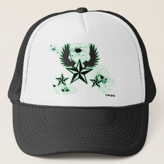 Gorra De Camionero Estrellas y alas del verde de Konkave