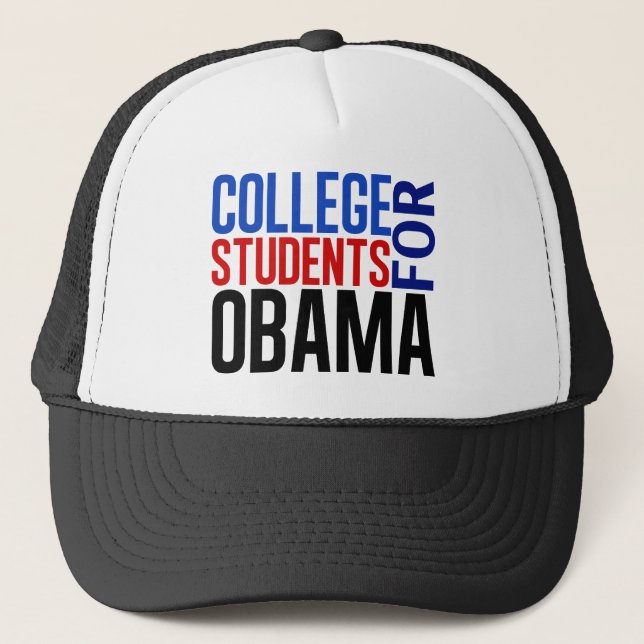 Gorra De Camionero Estudiantes universitarios para Obama (Anverso)