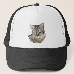Gorra De Camionero Estudio de la cabeza de gato tabby de pelo corto
