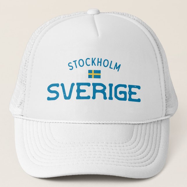 Gorra De Camionero Esverige De Estocolmo En Problemas (Suecia) (Anverso)