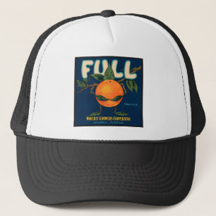 Gorra De Camionero Etiqueta completa - Naranja