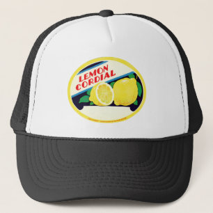 Gorra De Camionero Etiqueta cordial del limón del vintage