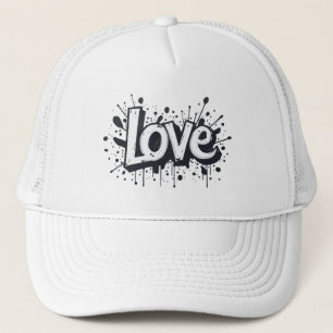 Gorra De Camionero Etiqueta de amor monocroma