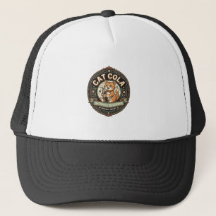 Gorra De Camionero Etiqueta de Bebida Gato Cola Gato Refresco Bebida