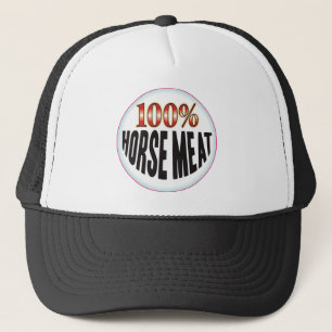 Gorra De Camionero Etiqueta de la carne del caballo
