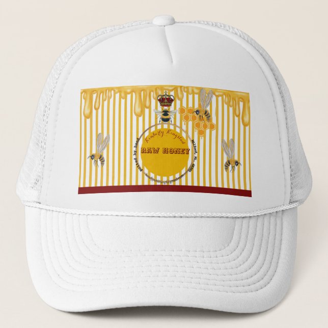 Gorra De Camionero etiqueta de miel (Anverso)