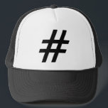Gorra De Camionero etiqueta del hachís de la letra del símbolo del<br><div class="desc">etiqueta del hachís de la letra del símbolo del texto del hashtag</div>