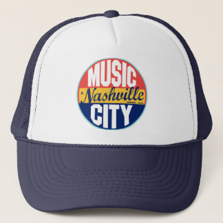 Gorra De Camionero Etiqueta del vintage de Nashville