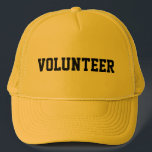 Gorra De Camionero Etiqueta voluntaria del acontecimiento modificada<br><div class="desc">Gorras voluntarios. Modifique el texto,  el estilo,  y los colores del gorra para requisitos particulares para hacer juego su acontecimiento.</div>