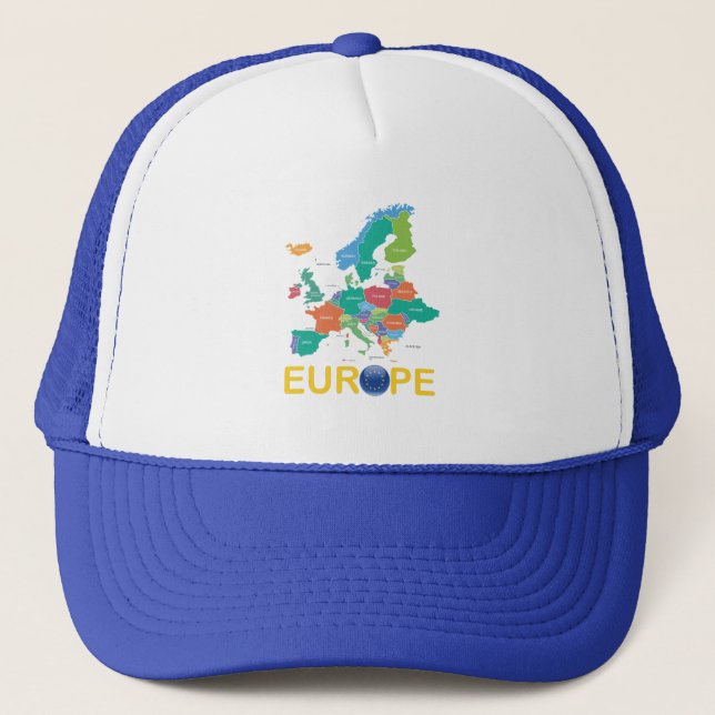 Gorra De Camionero Europe Map (Anverso)