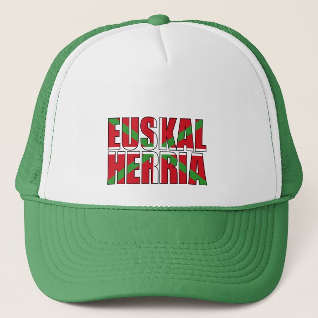 Gorra De Camionero Euskal Herria forma la bandera vasca: Ikurriña, (Anverso)