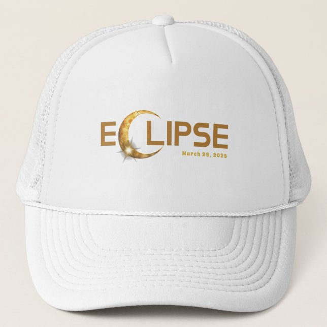 Gorra De Camionero Evento estadounidense Eclipse solar 3/29/2025 (Anverso)