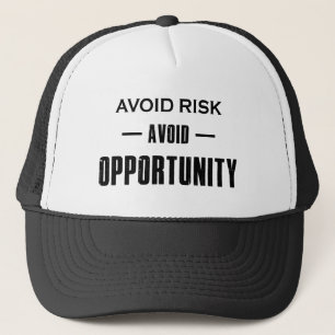 Gorra De Camionero Evitar riesgo y evitar oportunidades