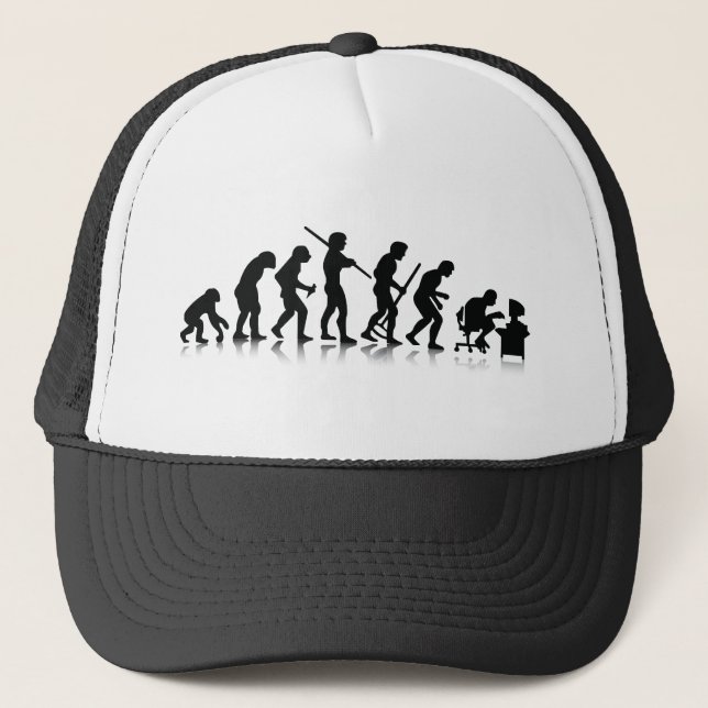 Gorra De Camionero Evolución de adictos a la informática (Anverso)