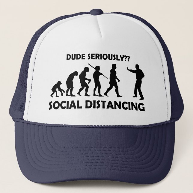 Gorra De Camionero Evolución De La Distancia Social (Anverso)