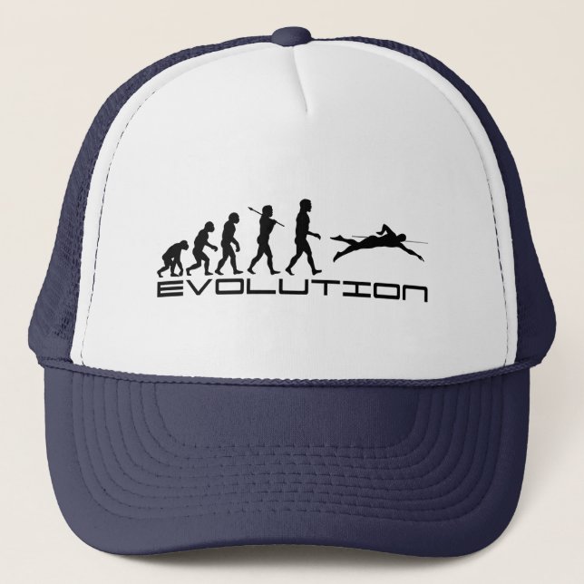 Gorra De Camionero Evolución De Los Nadadores Natación Deportes (Anverso)