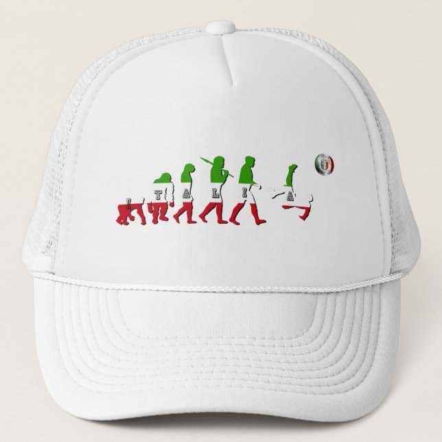 Gorra De Camionero Evolución de los regalos italianos de Italia (Anverso)