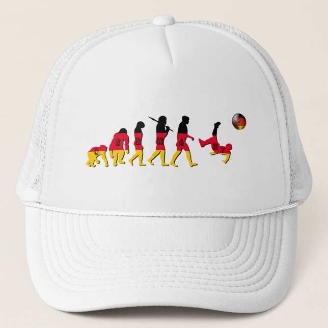 Gorra De Camionero Evolución del fútbol alemán (Anverso)