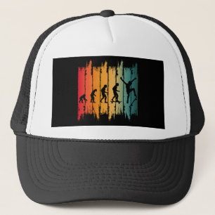 Gorra De Camionero Evolución del patinador de skateboarding