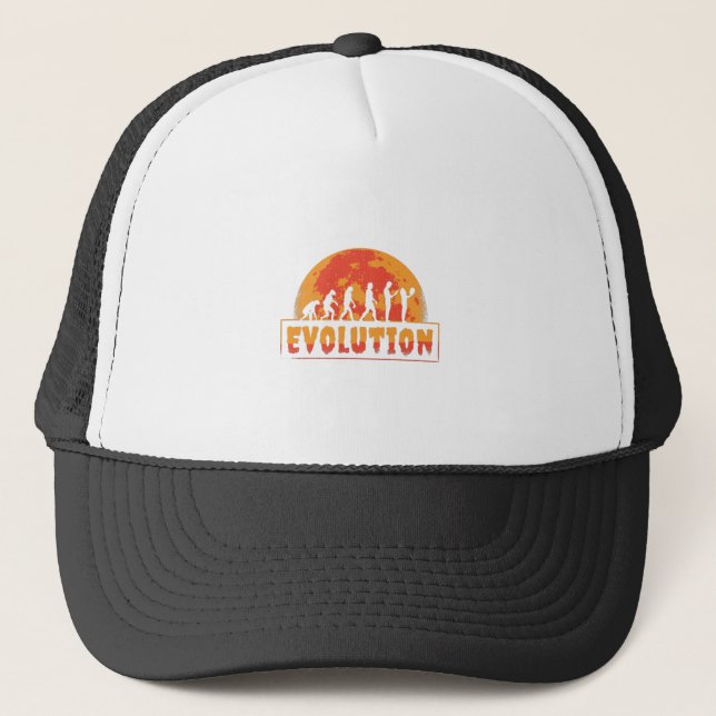 Gorra De Camionero Evolución Divertida de Mono a Zombie (Anverso)