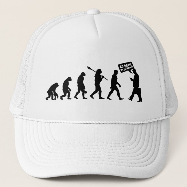 Gorra De Camionero Evolución Ironía Silueta (Anverso)