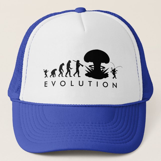 Gorra De Camionero Evolution of Man & Cockroach Funny Evolution Chart (Anverso)