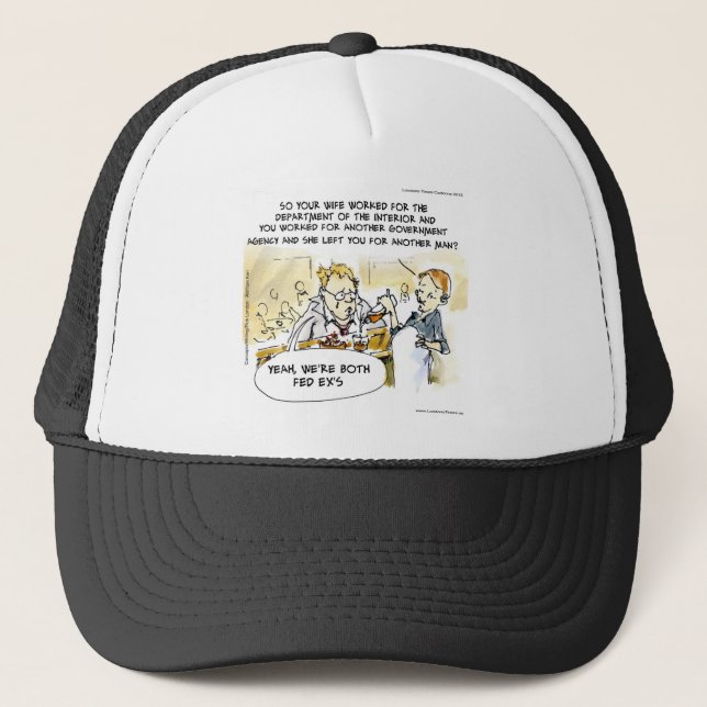 Gorra De Camionero Ex Cónyuge Federal Divertido (Anverso)