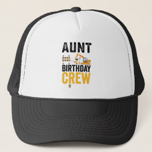Gorra De Camionero Excavadora de la tripulación del cumpleaños del tí